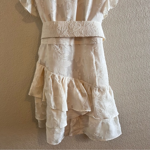 Veronica Beard Mahita Silk Blend Ruffle Dress Size 14 NWT - Picture 14 of 16